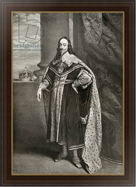 Постер Charles I, engraved by Sir Robert Stange, from 'The Print-Collector's Handbook' с типом исполнения На холсте в раме в багетной раме 1.023.151