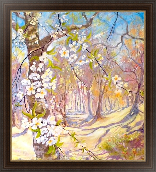 Постер big blossoms in the spring с типом исполнения На холсте в раме в багетной раме 1.023.151