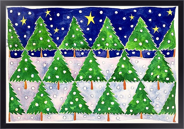 Постер Stars and Snow с типом исполнения На холсте в раме в багетной раме 221-01