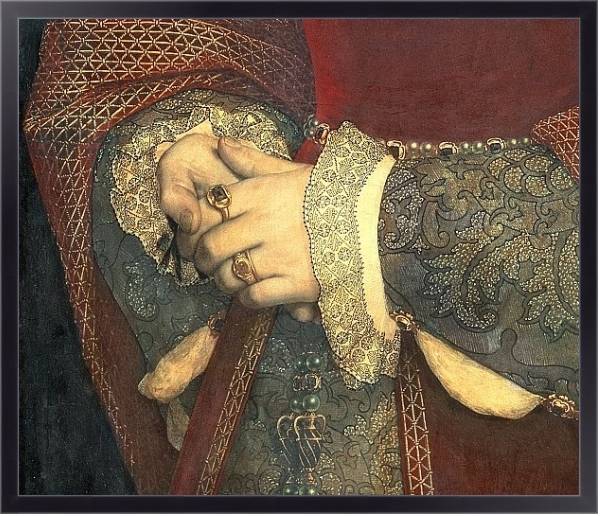 Постер Portrait of Jane Seymour, 1536 с типом исполнения На холсте в раме в багетной раме 221-01