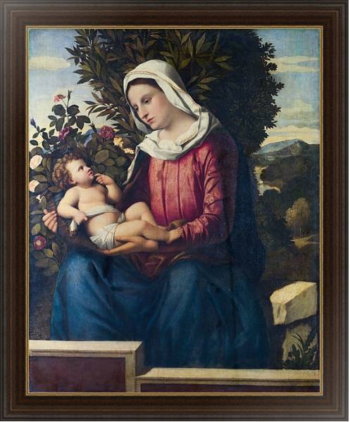 Постер Дева Мария с младенцем 6 с типом исполнения На холсте в раме в багетной раме 1.023.151