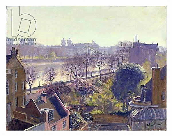 Постер Chelsea Embankment from the Physic Garden с типом исполнения На холсте в раме в багетной раме 221-03