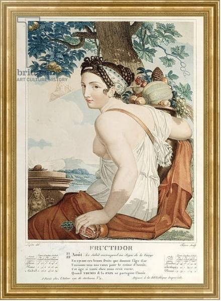 Постер Fructidor twelfth month of the Republican Calendar, engraved by Tresca, c.1794 с типом исполнения На холсте в раме в багетной раме NA033.1.051