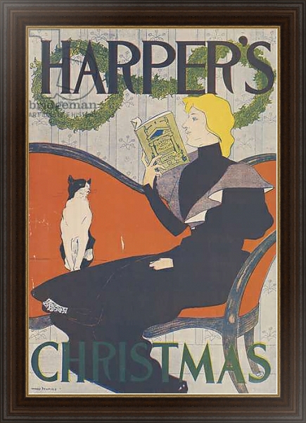 Постер Harper's Christmas, 1894 с типом исполнения На холсте в раме в багетной раме 1.023.151