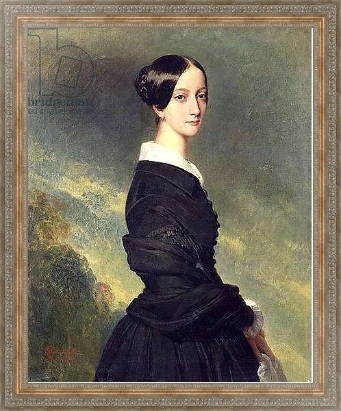 Постер Portrait of Francisca Caroline de Braganca 1844 с типом исполнения На холсте в раме в багетной раме 484.M48.310