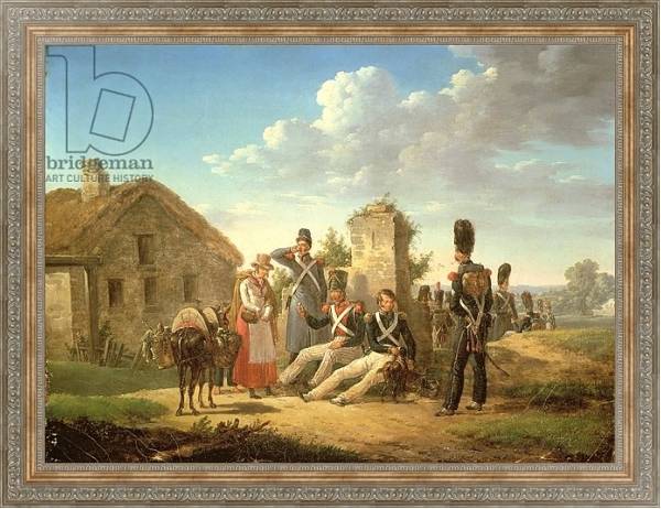 Постер Landscape with Soldiers с типом исполнения На холсте в раме в багетной раме 484.M48.310