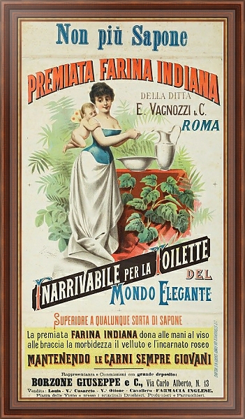 Постер Inarrivabile Per La Toilette Del Mondo Elegante с типом исполнения На холсте в раме в багетной раме 35-M719P-83
