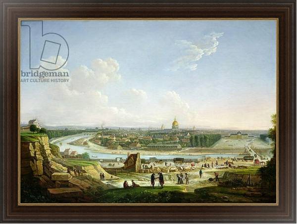 Постер General View of Paris from the Chaillot Hill, 1818 с типом исполнения На холсте в раме в багетной раме 1.023.151