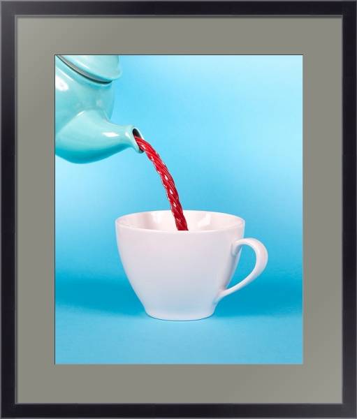Постер Карамельный чай с типом исполнения Под стеклом в багетной раме 221-01