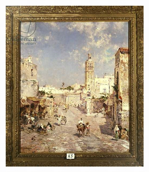 Постер Figures in a Moorish Town с типом исполнения На холсте в раме в багетной раме 221-03