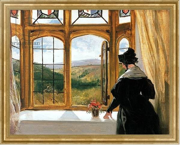 Постер Duchess of Abercorn looking out of a window с типом исполнения На холсте в раме в багетной раме NA033.1.051