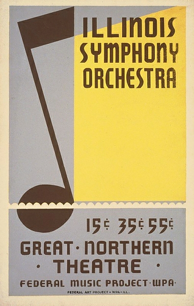 Постер Illinois symphony orchestra с типом исполнения На холсте без рамы