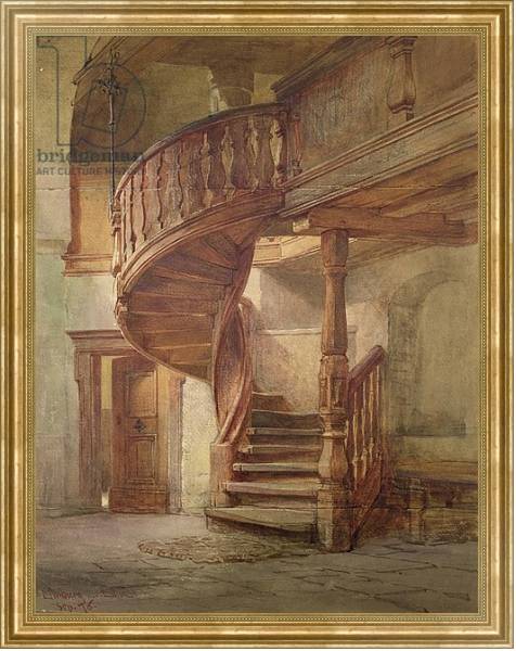 Постер Spiral Staircase. Limburg an der Lahn с типом исполнения На холсте в раме в багетной раме NA033.1.051