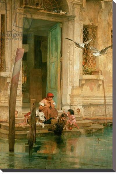 Постер By the Canal, Venice с типом исполнения На холсте без рамы