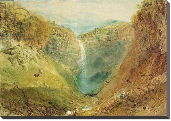 Постер Hardraw Fall, Yorkshire, c.1820 с типом исполнения На холсте без рамы