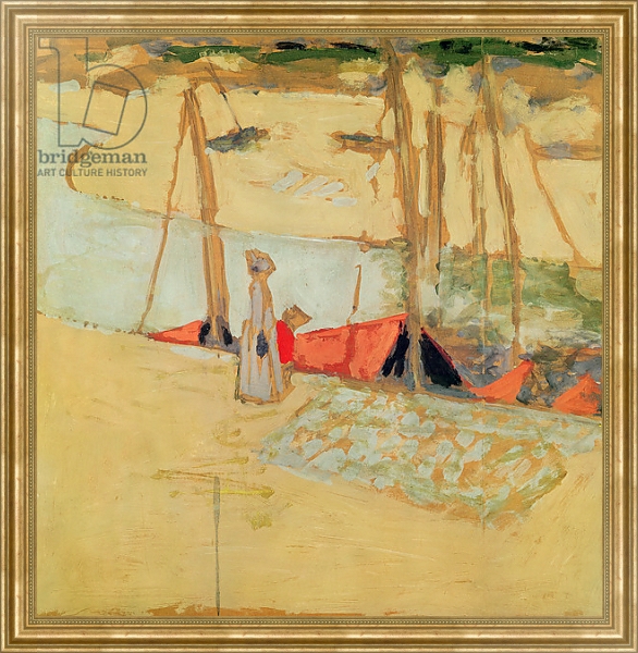 Постер Promenade in the port at Le Pouliguen, 1908 с типом исполнения На холсте в раме в багетной раме NA033.1.051