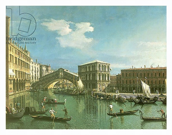 Постер The Rialto Bridge, Venice 2 с типом исполнения На холсте в раме в багетной раме 221-03