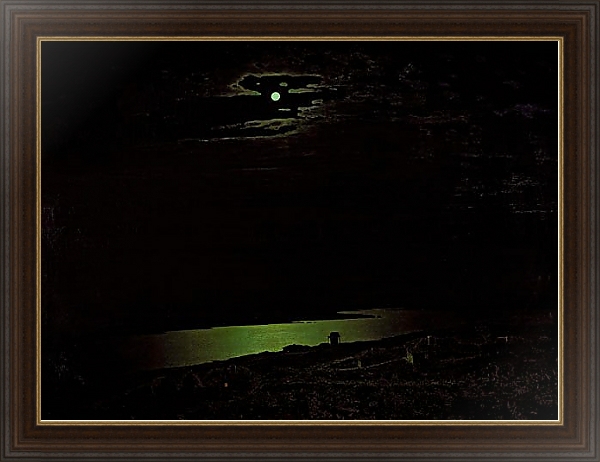 Постер Лунная ночь на Днепре с типом исполнения На холсте в раме в багетной раме 1.023.151