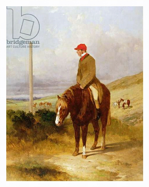 Постер Nat Flatman on his Pony Before the Start of the 1844 Chesterfield Stakes, 1844 с типом исполнения На холсте в раме в багетной раме 221-03