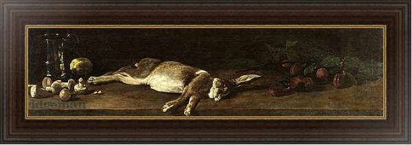 Постер Still Life with a Hare, 1863 с типом исполнения На холсте в раме в багетной раме 1.023.151