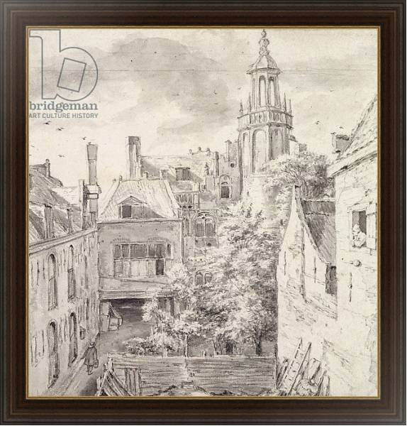 Постер View of the Courtyard of the House of the Archers in Amsterdam с типом исполнения На холсте в раме в багетной раме 1.023.151
