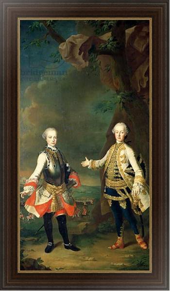 Постер Joseph and Leopold, sons of Francis I and Maria Theresa of Austria, later Joseph II and Leopold II с типом исполнения На холсте в раме в багетной раме 1.023.151