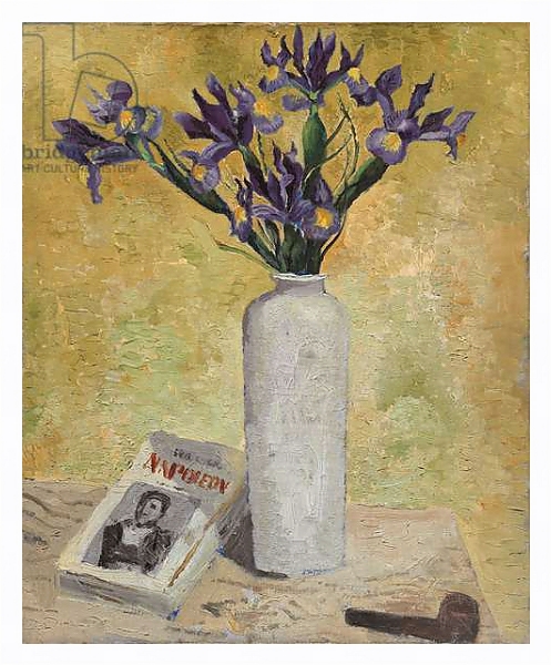 Постер Iris in a Tall Vase, 1928 с типом исполнения На холсте в раме в багетной раме 221-03
