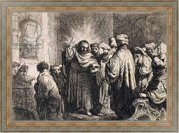 Постер Christ with the Elders, from Michael Faraday's scrapbook с типом исполнения На холсте в раме в багетной раме 484.M48.310