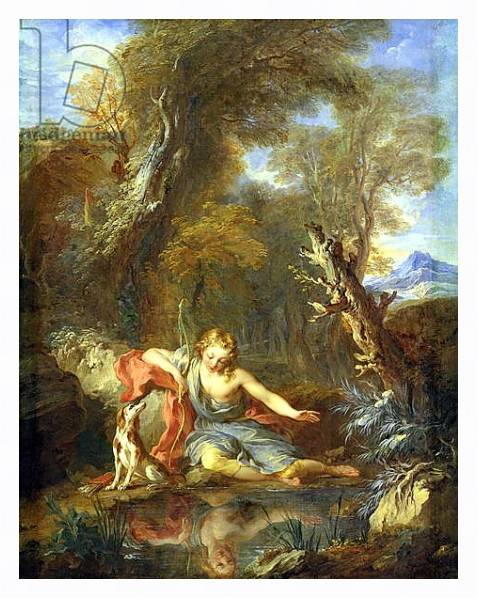 Постер Narcissus, 1728 с типом исполнения На холсте в раме в багетной раме 221-03