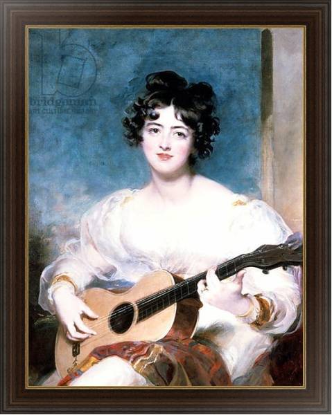 Постер Lady Wallscourt, 1825 с типом исполнения На холсте в раме в багетной раме 1.023.151