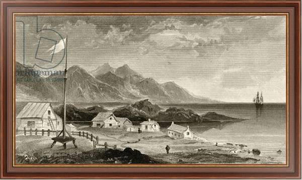Постер Fiskenaes from the Governor's House, engraved by A.W. Graham, 1856 с типом исполнения На холсте в раме в багетной раме 35-M719P-83