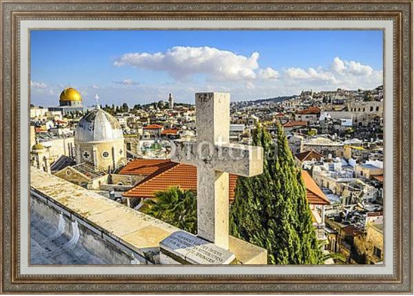 Постер Иерусалим, Израиль. Старый город с типом исполнения На холсте в раме в багетной раме 595.M52.330