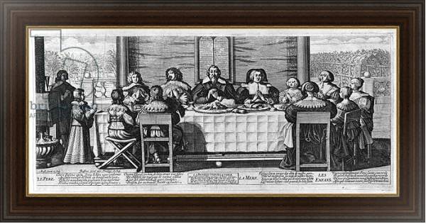 Постер A Protestant family blessing the meal с типом исполнения На холсте в раме в багетной раме 1.023.151