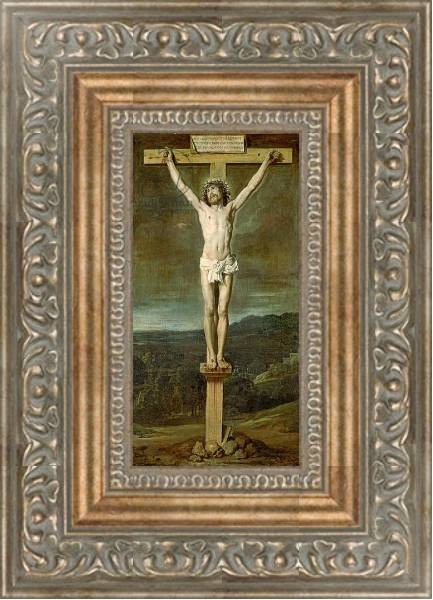 Постер Christ alive on the cross at Calvary, 1631 с типом исполнения На холсте в раме в багетной раме 484.M48.310
