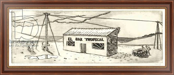 Постер El Bar Tropical с типом исполнения На холсте в раме в багетной раме 35-M719P-83