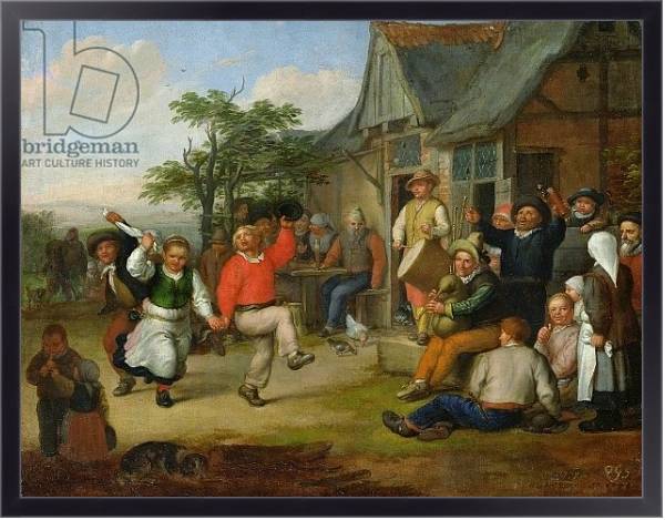 Постер The Peasants' Dance, 1678 с типом исполнения На холсте в раме в багетной раме 221-01