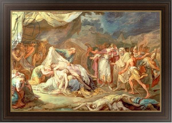 Постер Cyrus the Great before the bodies of Abradatus and Pantheus с типом исполнения На холсте в раме в багетной раме 1.023.151