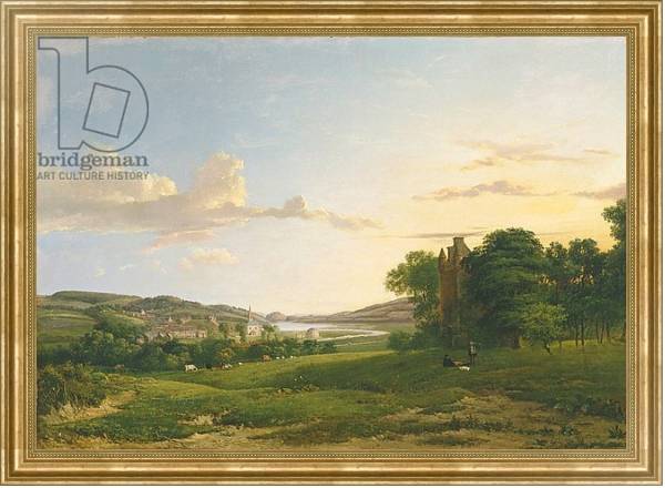 Постер A View of Cessford and the Village of Caverton, Roxboroughshire in the Distance, 1813 с типом исполнения На холсте в раме в багетной раме NA033.1.051