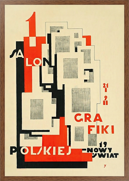 Постер 1 Salon Grafiki Polskiej. 21 I; 9 II. Nowy Świat 19 с типом исполнения На холсте в раме в багетной раме 1727.4310