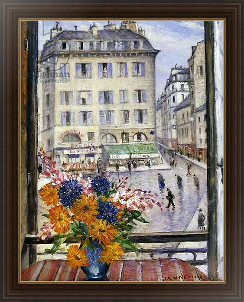 Постер Autumn Bouquet; View from a Paris Window, с типом исполнения На холсте в раме в багетной раме 1.023.151
