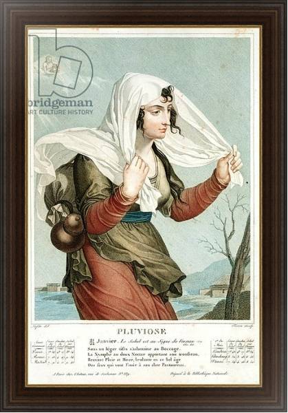 Постер Pluviose fifth month of the Republican Calendar, engraved by Tresca, c.1794 с типом исполнения На холсте в раме в багетной раме 1.023.151