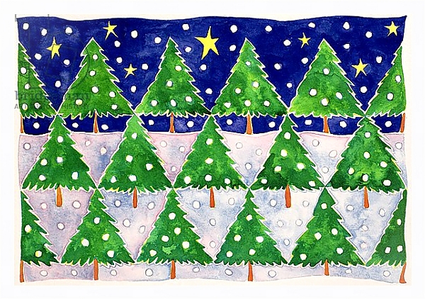 Постер Stars and Snow с типом исполнения На холсте в раме в багетной раме 221-03