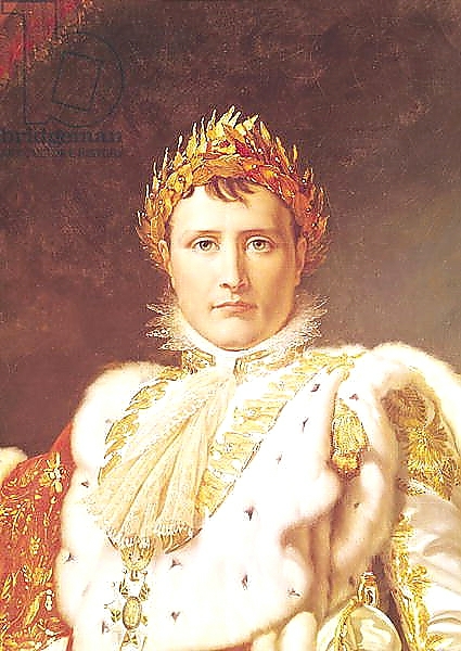 Постер Napoleon I in Coronation Robes, c.1804 с типом исполнения На холсте без рамы