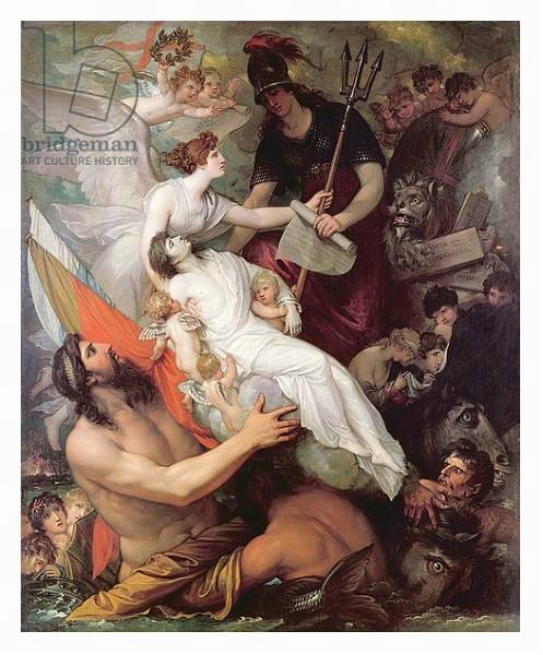 Постер The Immortality of Nelson, 1807 с типом исполнения На холсте в раме в багетной раме 221-03