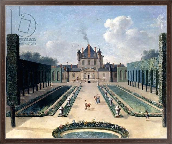 Постер Views of the Chateau de Mousseaux and its Gardens, 1 с типом исполнения На холсте в раме в багетной раме 221-02