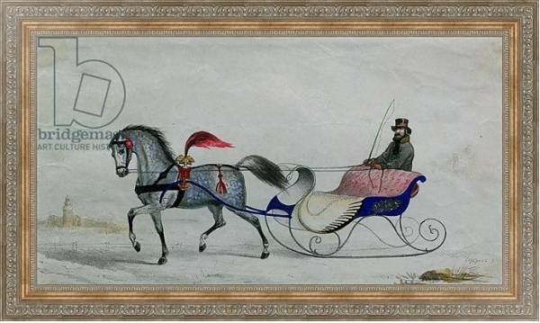 Постер Horse Drawn Sleigh с типом исполнения На холсте в раме в багетной раме 484.M48.310