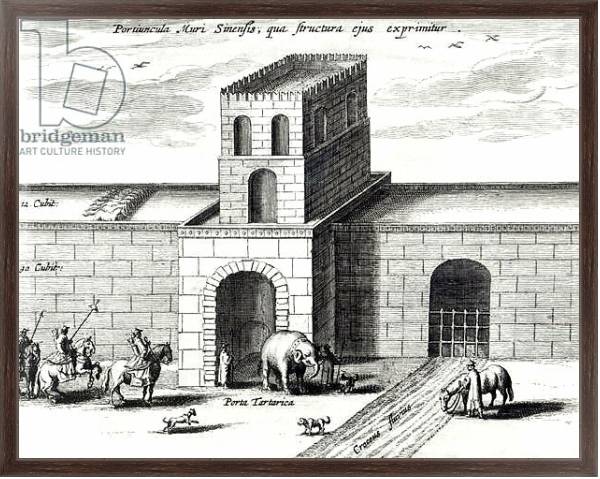 Постер A Doorway in the Great Wall,from 'China illustrated' by Athanasius Kircher 1667 с типом исполнения На холсте в раме в багетной раме 221-02