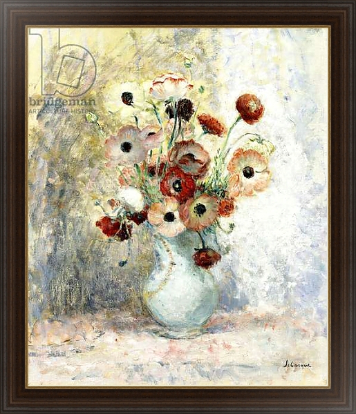 Постер Bouquet of Anemones, с типом исполнения На холсте в раме в багетной раме 1.023.151