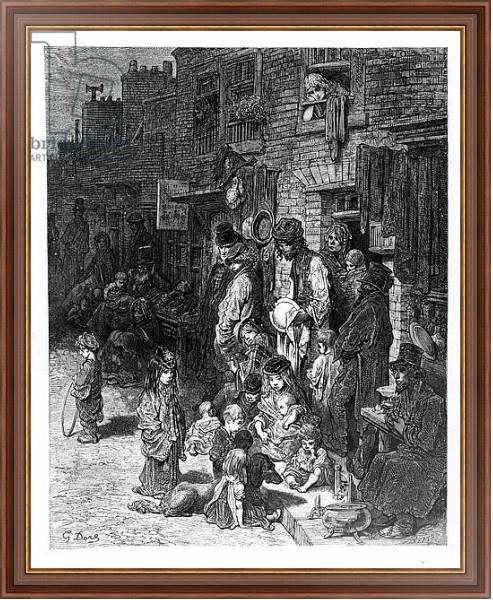 Постер Wentworth Street, Whitechapel, from 'London, A Pilgrimage' by William Blanchard Jerrold, 1872 с типом исполнения На холсте в раме в багетной раме 35-M719P-83