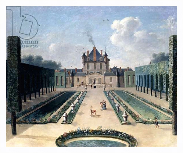 Постер Views of the Chateau de Mousseaux and its Gardens, 1 с типом исполнения На холсте в раме в багетной раме 221-03